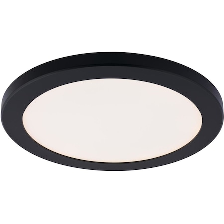 Westinghouse Fixture Ceiling LED Dimmable Flush-Mount 22W Color Temp Select 12In Black Finish White AcrylicShade 6133400